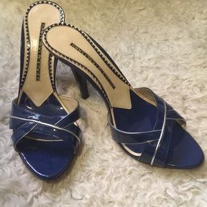Jimmy Choo Boutique Navy/Silver Sandals